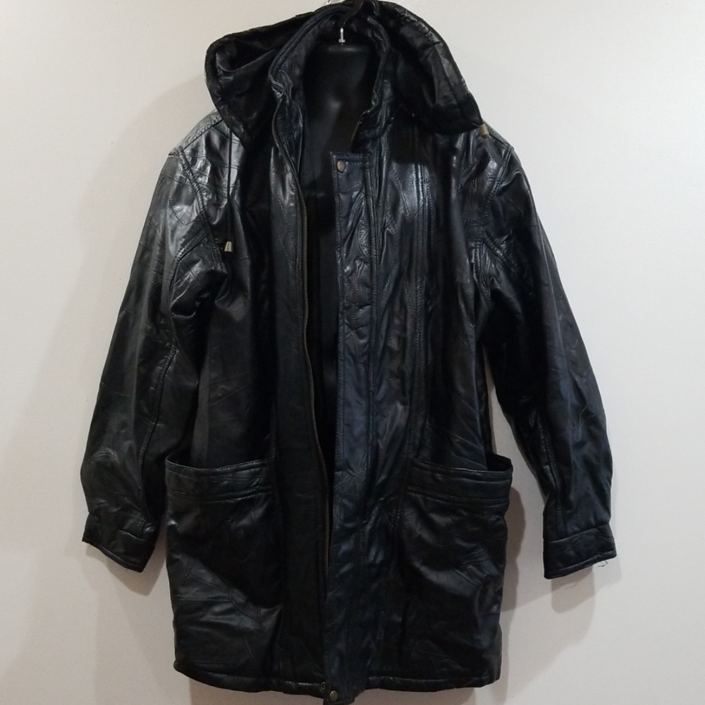CW Classics men's black Genuine leather coat XXL